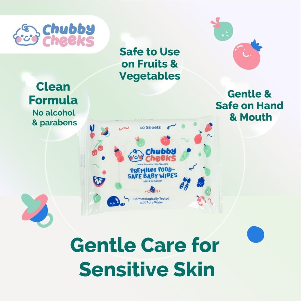 Chubby Cheeks Premium Food-Safe Wipes - 60pcs Per Bundle - Image 8