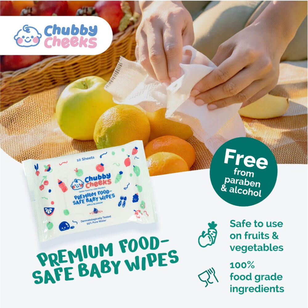 Chubby Cheeks Premium Food-Safe Wipes - 90pcs Per Bundle - Image 2