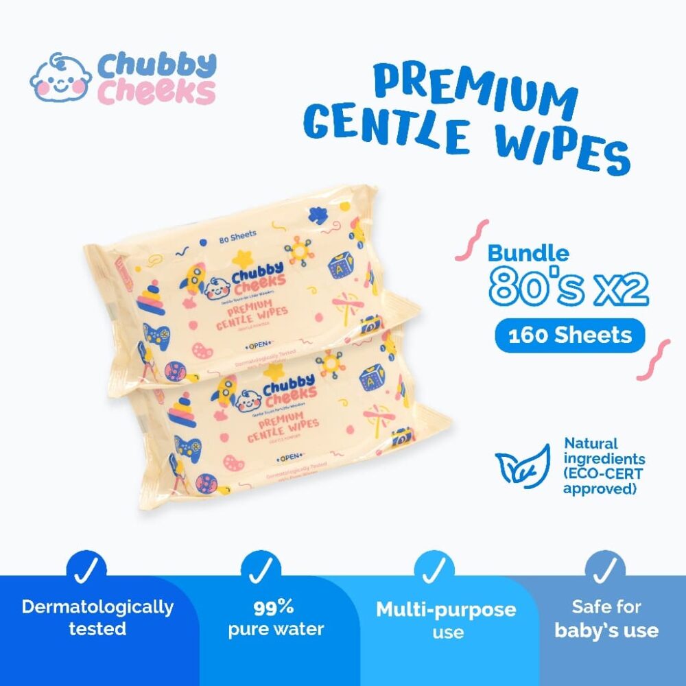 Chubby Cheeks Premium Gentle Wipes - 160pcs Bundle Package