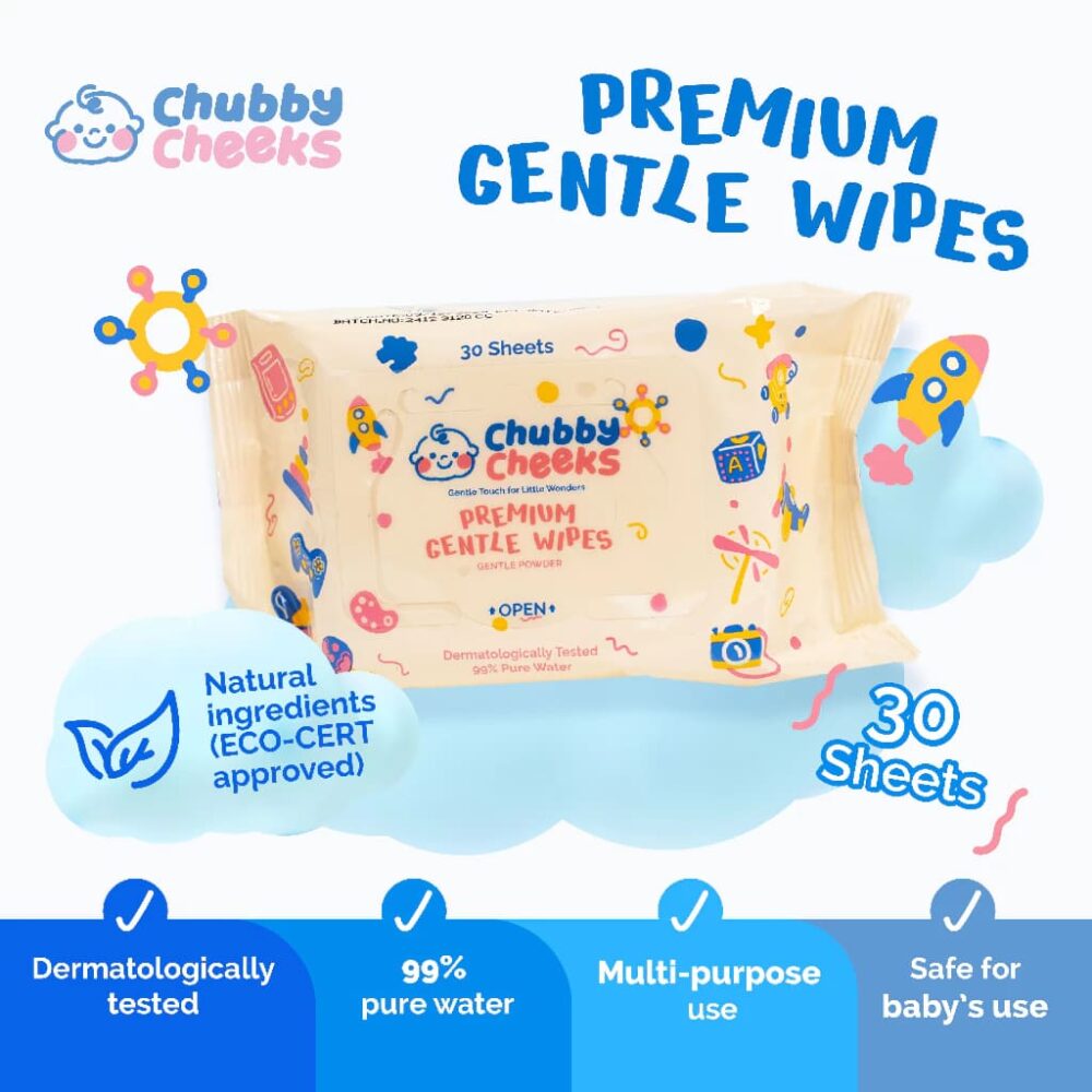 Chubby Cheeks Premium Gentle Wipes - 30pcs Per Pack