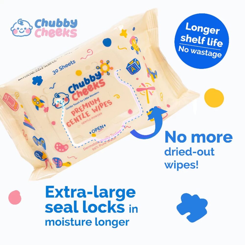 Chubby Cheeks Premium Gentle Wipes - 30pcs Per Pack - Image 7